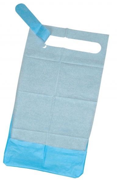 ZVG-zetDress-Hygiene, Einweg-Einmal-UNISAN Care Lätzchen f. Erwachsene, blau, VE = 1 Stück