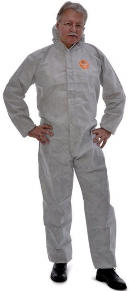 ZVG-zetDress-Hygiene, Einweg-Overall, Schutzanzug, Einmal-Schutzoverall, Z2, PAINT-TEX PLUS, hellgrau, VE = 25 Stück