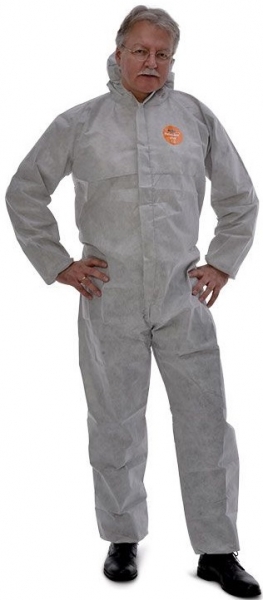 ZVG-zetDress-Hygiene, Einweg-Overall, Schutzanzug, Einmal-Schutzoverall, Z2, PAINT-TEX PLUS, hellgrau, VE = 25 Stück
