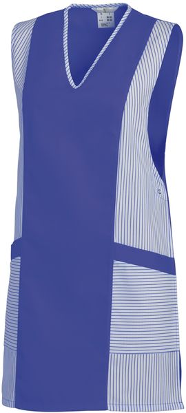 LEIBER-Jobwear, Überwurfschürze, Arbeits-Berufs-Schürze, Chasuble, weiß/blau