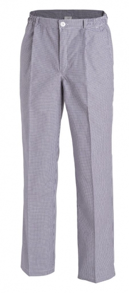 LEIBER-Jobwear, Kochhose, Bäckerhose, Damen und Herren, ca. 260 g/qm, blau/weiß Hahnentritt