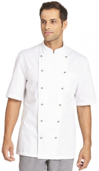 LEIBER-Jobwear, Kochjacke für Damen und Herren, 1/2 Arm, Gr. 90-110, weiß