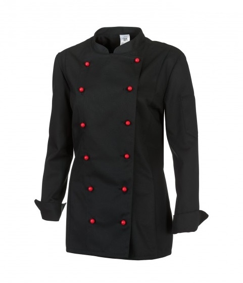 BP-Jobwear, Damen-Kochjacke, ca. 215g/m², schwarz