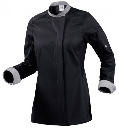 BP-Jobwear, Damenkochjacke, ca. 180g/m², schwarz