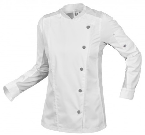 BP-Jobwear, Damen-Kochjacke, ca. 215g/m², weiß