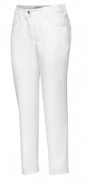 BP-Jobwear, Damenjeans, Arbeits-Berufs-Jeans-Hose, 7/8 Röhre, Silver II, weiß