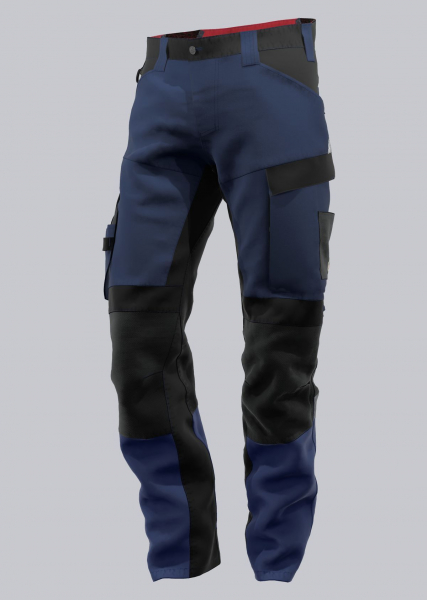 BP-HYBRID-ARBEITSHOSE, robust, Stretcheinsätze, Farbe: nachtblau/ schwarz