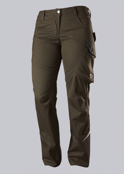 BP-DAMEN-ARBEITSHOSE, leicht, schmal, Dehnbund im Rücken, Farbe: braun