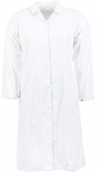 PLANAM-Jobwear, Food-HACCP-Damen-Mantel, Arbeits-Berufs-Mantel, Kittel, ca.280 gr, weiß