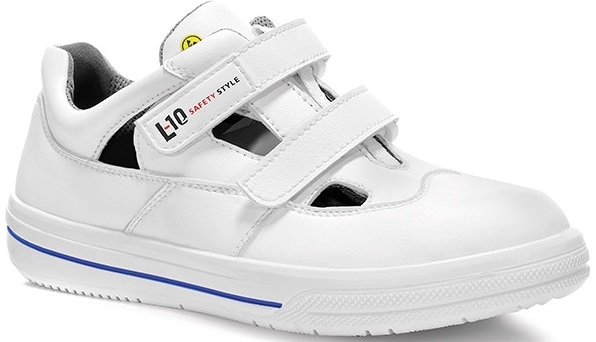 ELTEN-White-Line, S1-Damen-Arbeits-Berufs-Sicherheits-Sandalen, mit Klettverschluss, PURE LADY EASY ESD, weiß