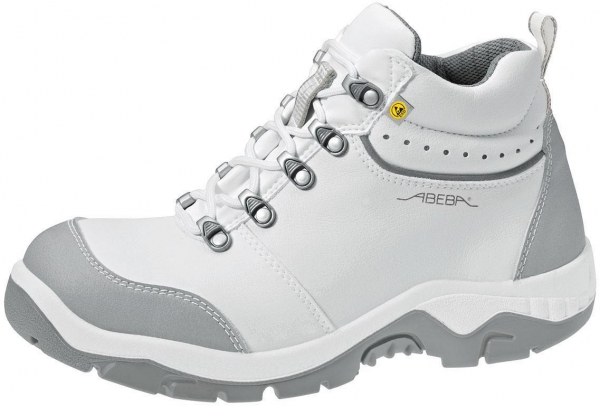 ABEBA-White-Line, S2-Damen- u. Herren-Sicherheits-Arbeits-Berufs-Schuhe, Stiefel, ESD, weiß