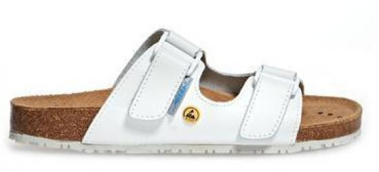 ABEBA-Withe-Line, OB-Damen- u. Herren-Arbeits-Berufs-Pantoletten, weiß