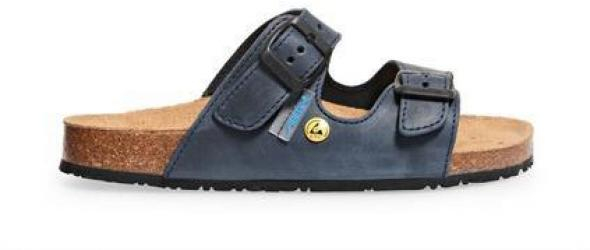 ABEBA-Footwear, OB-Damen- u. HerrenHerren-Arbeits-Berufs-Pantoletten, ESD, blau