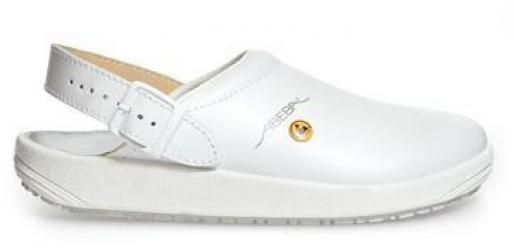 ABEBA-Withe-Line, OB-Damen- und Herren-Arbeits-Berufs-Clogs, weiß