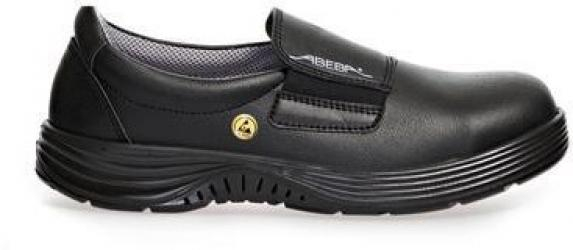 ABEBA-Footwear, X-LIGHT-S2-Damen- u. Herren-Sicherheits-Arbeits-Berufs-Slipper, ESD, schwarz