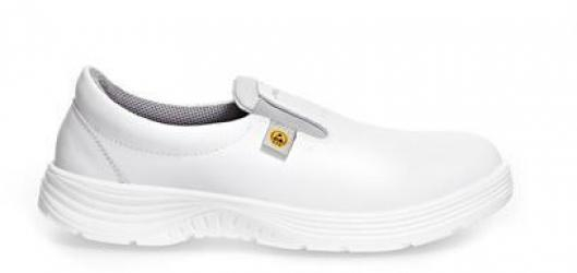 ABEBA-White-Line, X-LIGHT-S2-Damen- u. Herren-Sicherheits-Arbeits-Berufs-Slipper, ESD, weiß