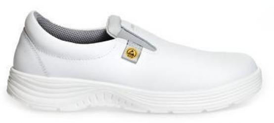 ABEBA-Withe-Line, X-LIGHT-O2-Damen-und Herren-Arbeits-Berufs-Slipper, ESD, weiß