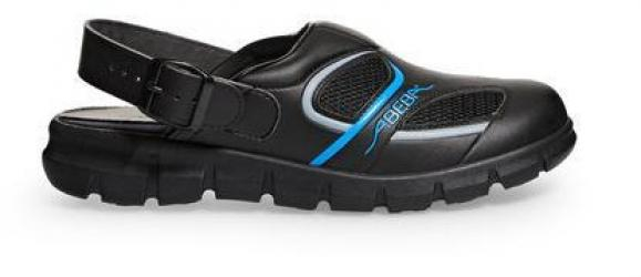 ABEBA-Footwear, OB-Damen- u. Herren-Arbeits-Berufs-Slipper, A-micro, schwarz/blau