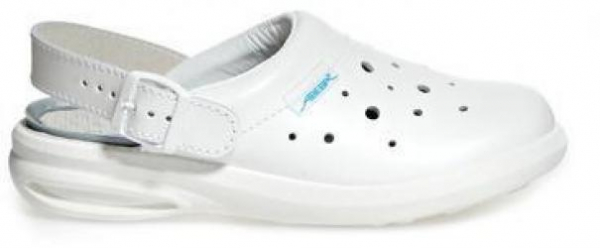 ABEBA-Withe-Line, OB-Damen- u. Herren-Arbeits-Berufs-Clogs, Easy, weiß