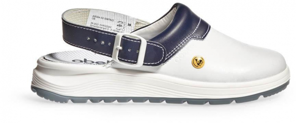 ABEBA-Clog EASY 2.0 ESD, weiß/blau