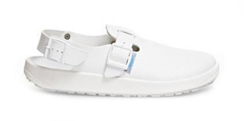 ABEBA-Withe-Line, OB-A-micro-Damen- und -Arbeits-Berufs-Clogs, weiß