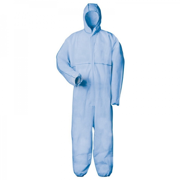 F-TECTOR-Hygiene, Einweg-Overall, Schutzanzug, Einmal-Schutzoverall, SMS, *TEGEL*, blau