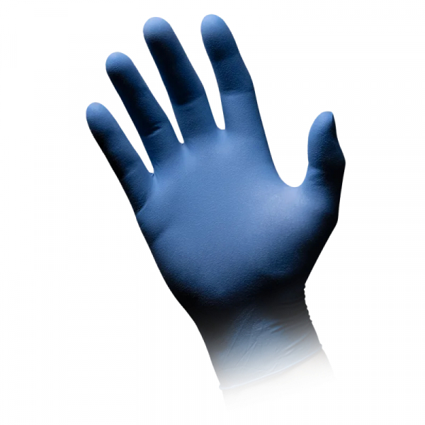 Ampri-Hygiene, Einweg-Latex-Einmal-Untersuchungs-Handschuhe, MED COMFORT BLUE, puderfrei, blau, Pkg á 100 Stück, VE = 1 Pkg.