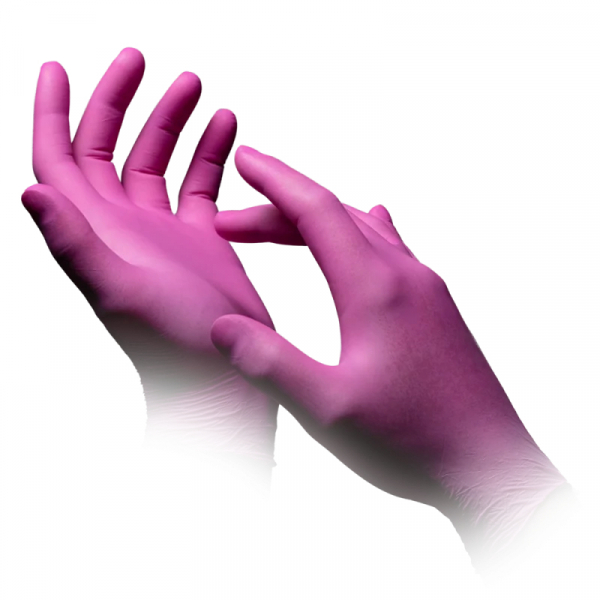 AMPRI-Hygiene, Einweg-Nitril-Einmal-Untersuchungs-Handschuhe, STYLE BERRY, puderfrei, magenta, Pkg á 100 Stück, VE = 10 Pkg.
