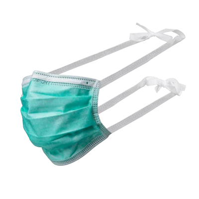 AMPRI-Hygiene, Einweg-Mundschutz, Einmal-Maske, MED COMFORT, 3-lagig zum Binden, grün, VE = 50 Stück