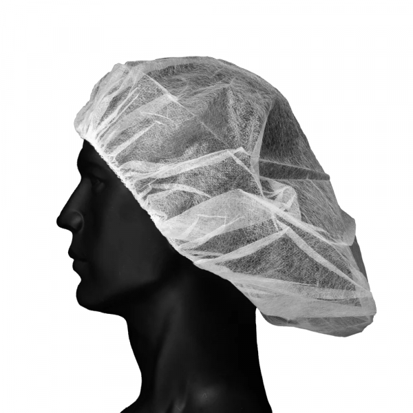 AMPRI-Hygiene, Einweg-Baretthauben, Einmalhauben, MED COMFORT, latexfrei, VE = Pkg. á 100 Stück, weiß