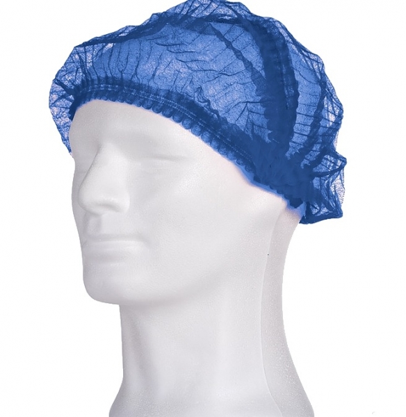 AMPRI-Hygiene, Einweg-Klipphauben, Einmalhauben, ECO PLUS, latexfrei, luftdurchlässig, blau, VE = 100 Stück