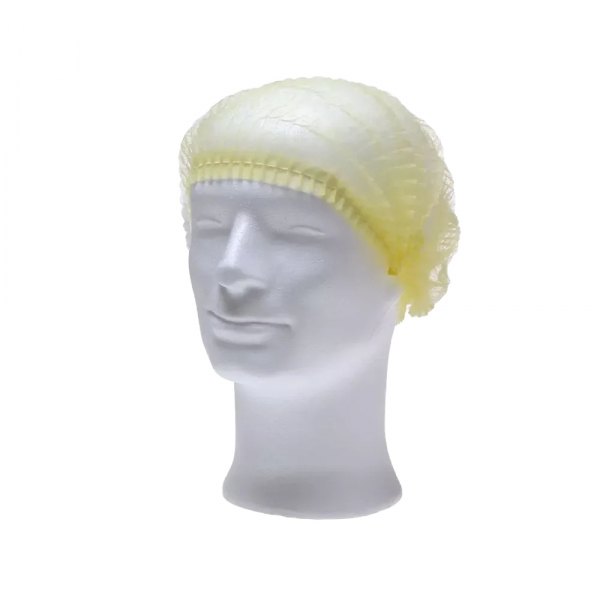 AMPRI-Hygiene, Einweg-Klipphauben, Einmalhauben, ECO PLUS, latexfrei, luftdurchlässig, gelb, VE = 100 Stück