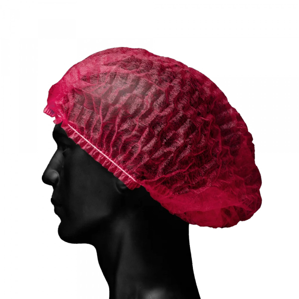 AMPRI-Hygiene, Einweg-Klipphauben, Einmalhauben, MED COMFORT, rot, VE = 100 Stück