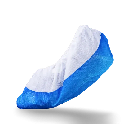 AMPRI-Hygiene, Einweg-PP-Vlies-Überschuhe, Einmal-Schuhe, MED COMFORT, 16,5 x 40 cm, durchgehende CPE-Sohle, blau, VE = 50 Stück