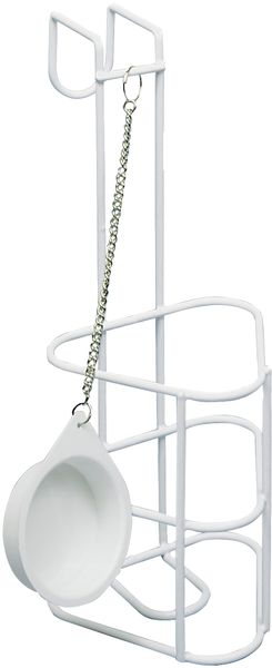 AMPRI-Hygiene, Halter für eckige Urinflaschen, mit Kappe und Kette, VE = 25 Stück