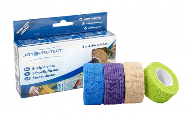 AMPRI-Hygiene, Einweg-Schnellpflaster auf Rolle, Joy2Protect, latexfrei, 2,5 cm x 4,5 m gestreckt, VE = Pkg. á 2 Rollen, hautfarben