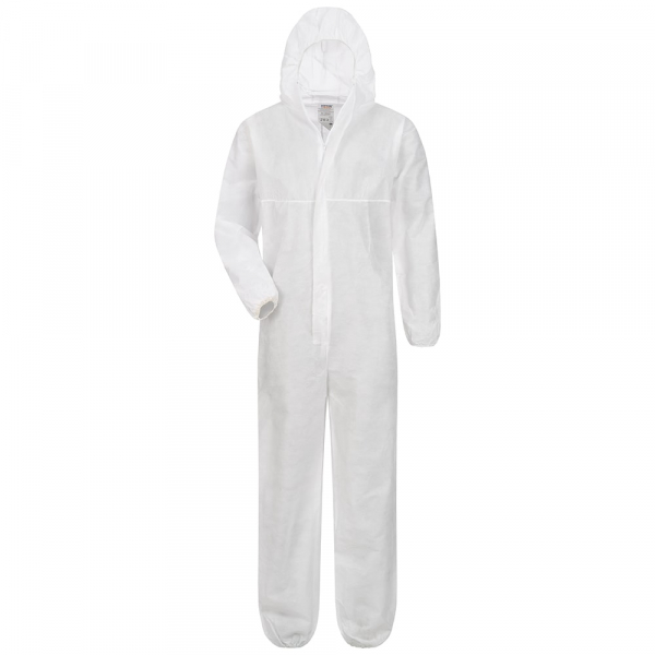 F-TECTOR-Hygiene, Einweg-Overall, Schutzanzug, Einmal-Schutzoverall, SMS, *WARTENBERG*, weiß