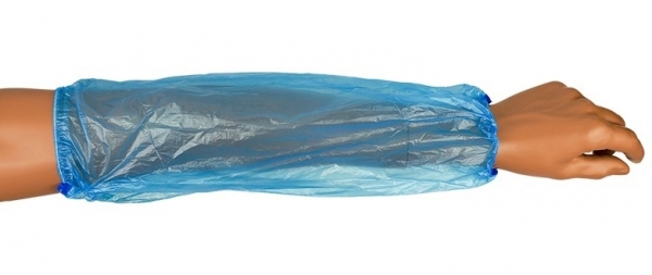 FITZNER-Hygiene, Einweg-Einmal-PE-Ärmelschoner, 40x20 cm, blau, VE = Ktn. á 2000 Stk.