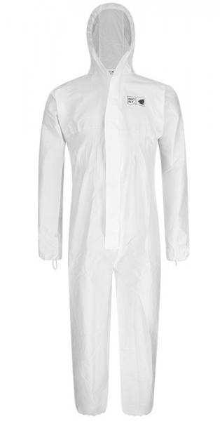 FITZNER-Hygiene, Einweg-Overall, Schutzanzug, Einmal-Schutzoverall, , Kat. III, Eisbär, Typ 5/6, weiß, VE = 1 Stück