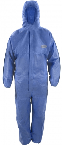 ASATEX-Hygiene, CoverTex,C-Einweg-Overall, Schutzanzug, Einmal-Schutzoverall, 2, blau, VE = 50 Stk.