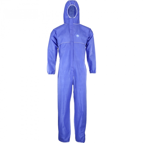 ASATEX-Hygiene, CoverTex Einweg-Overall, Schutzanzug, Einmal-Schutzoverall, flammhemmend C-3FR, blau, VE = 50 Stk.