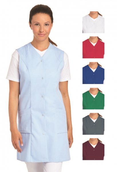 LEIBER-Jobwear, 7/8-Kasack, Arbeits-Berufs-Kasack, ohne Arm, rot