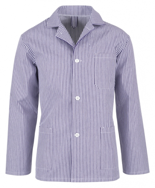 BEB-Jobwear, Herren-Food-HACCP-Fleischer-Arbeits-Berufs-Jacke weiß/marine 300 g/m²