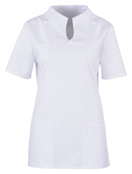 BEB-Jobwear, Damenkasack, Arbeits-Berufs-Kasack, Stretchgewebe, 215 g/m², weiß