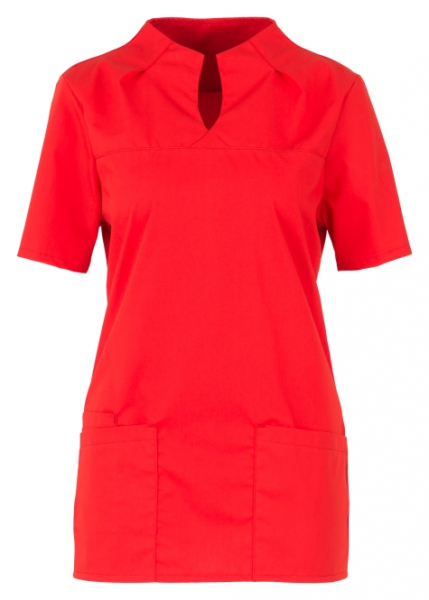 BEB-Jobwear, Damenkasack, Arbeits-Berufs-Kasack, Stretchgewebe, 150 g/m², rot