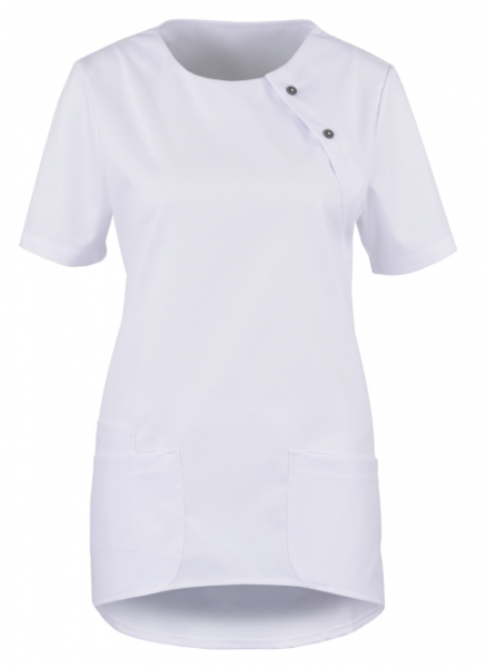 BEB-Jobwear, Damenkasack, Arbeits-Berufs-Kasack, Stretchgewebe, 215 g/m², weiß