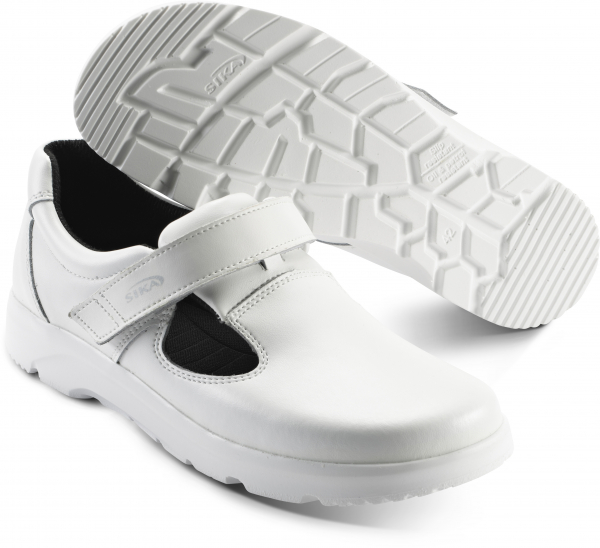 SIKA-Withe-Line, O1-Arbeits-Berufs-Sandalen, weiss