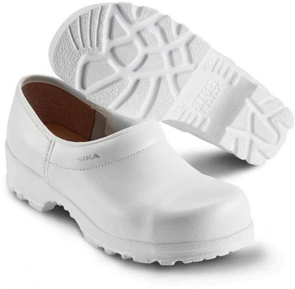 SIKA-Withe-Line, S2-Arbeits-Berufs-Sicherheits-Clogs, FLEX LBS, geschlossen, weiss