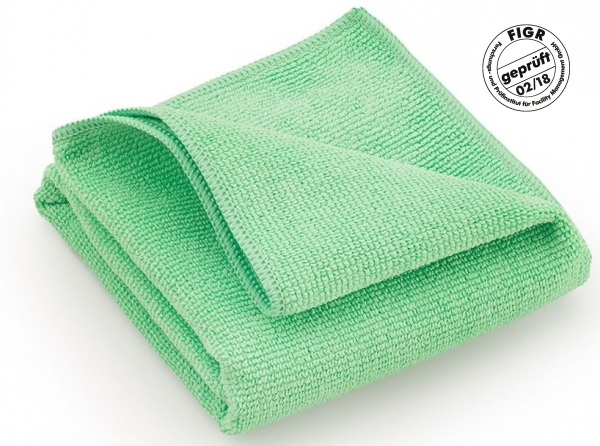 MEGA-CLEAN-Hygiene, Mikrofasertuch, Hochleistungstuch Platin, grün
