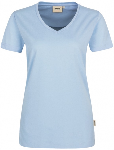 HAKRO-Jobwear, Damen-T-Shirt, Arbeitsshirt, V-Ausschnitt Performance, ice-blue
